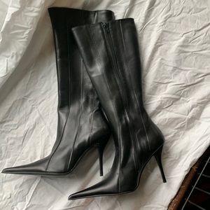 Enzo Di Sienna Women’s V-Italia Euro size 39 US 7.5 black leather stiletto boots